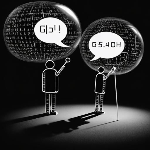 Math Chat Bubble with Stick Figure