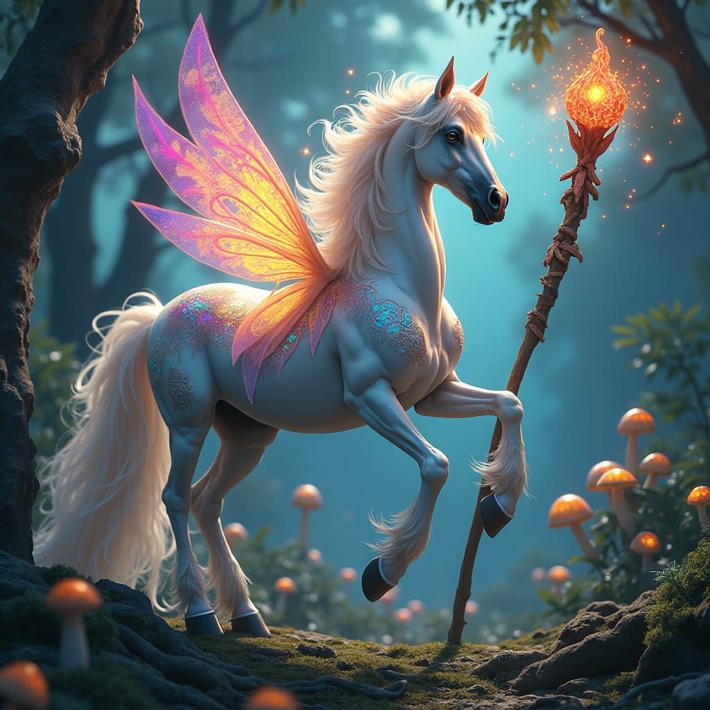 Fairy Horse Mage in Ethereal Forest