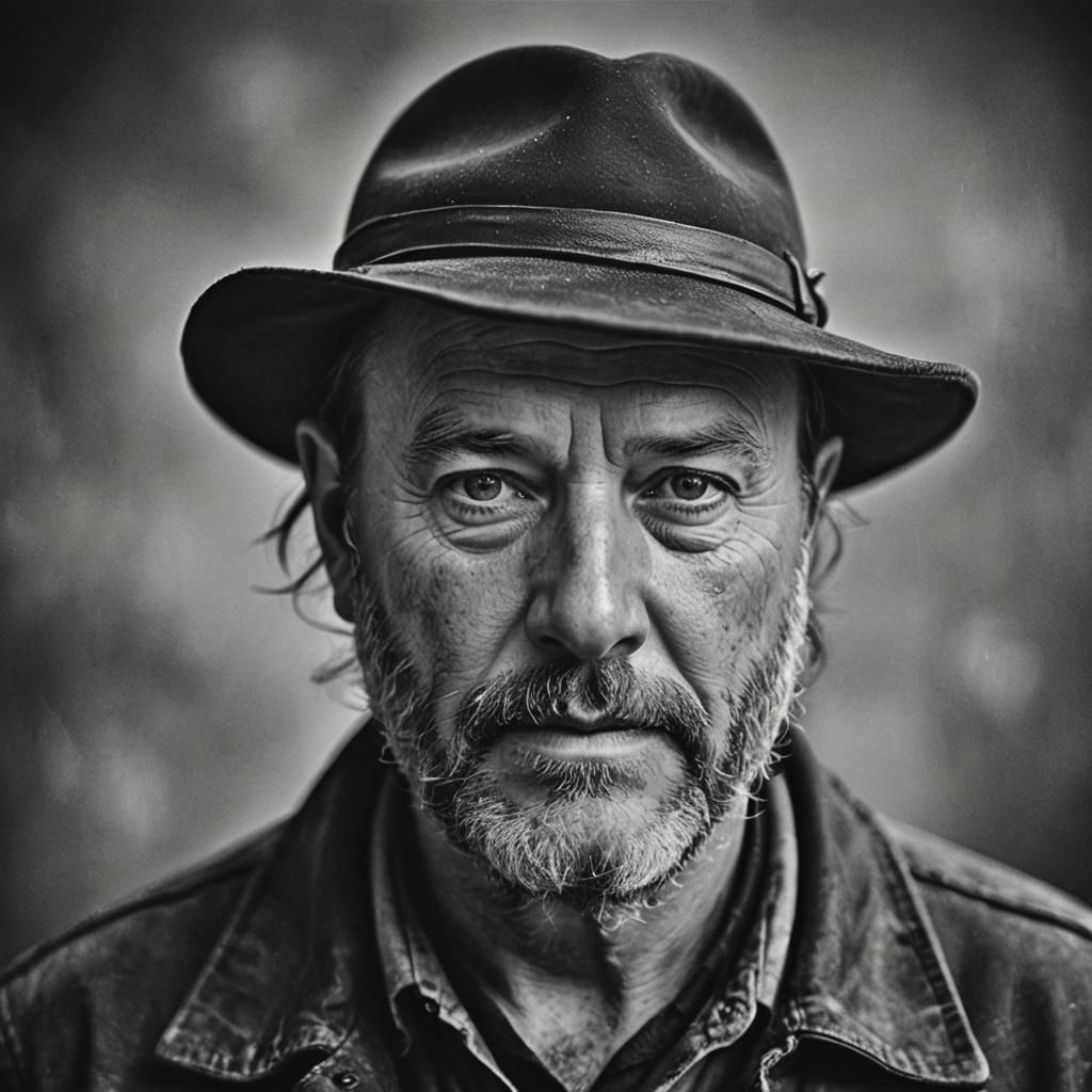 Jim Beaver Black and White Portrait