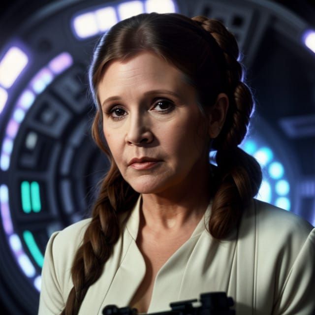 Leia in Cinematic Hyperrealistic Portrait