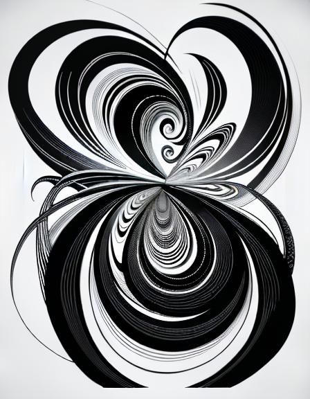 Abstract Flow of Time: Eldritch Horror Technical Drawing