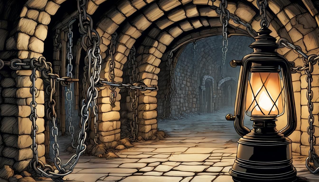 Ghosts in a Medieval Dungeon: Woodroffe and Rackham Style