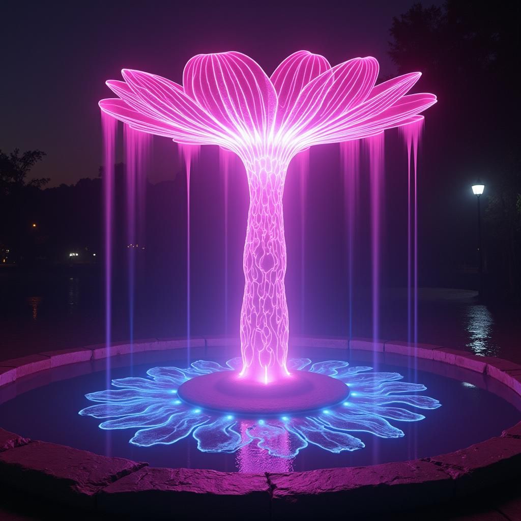 Blooming Onion Hologram Fountain