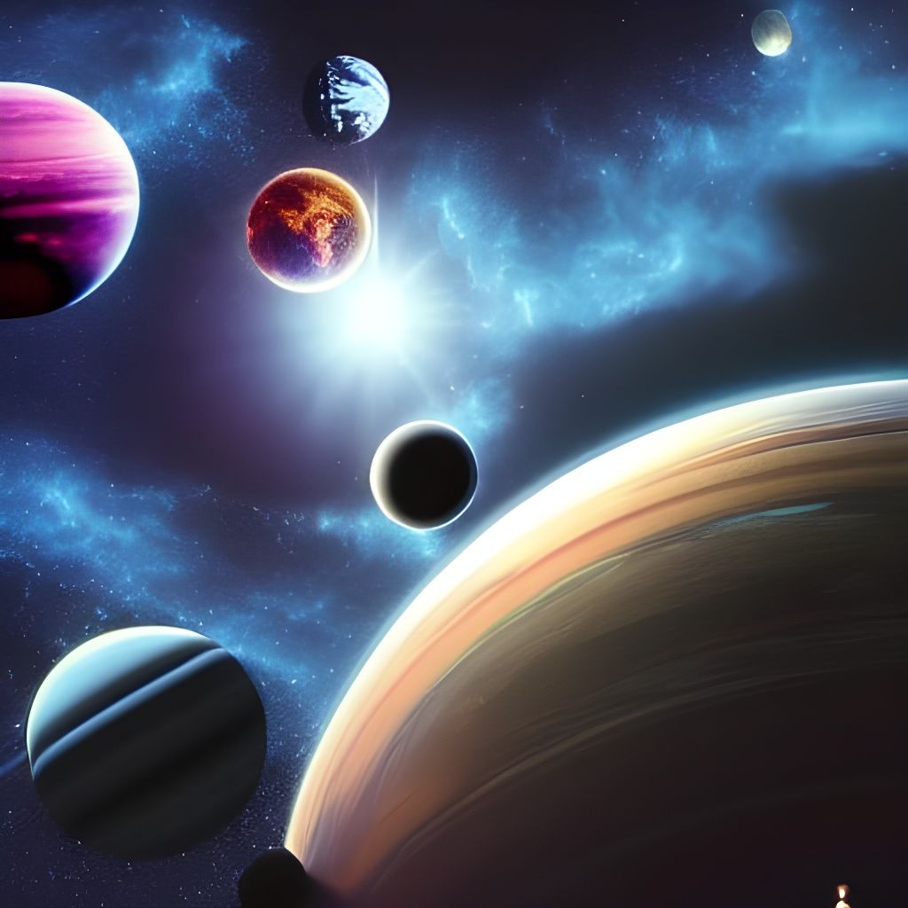 Epic Outer Space Planets: Digital Matte Painting
