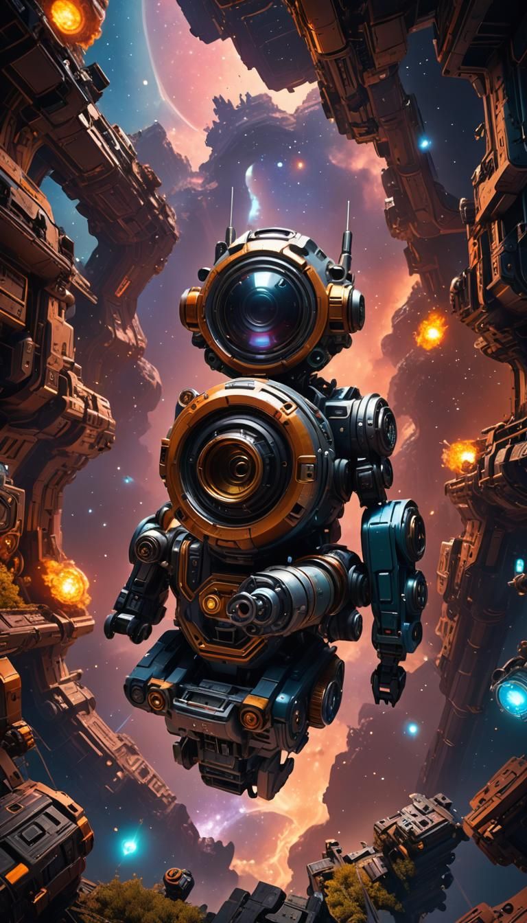 Ratchet and Socket Floating Through Space: Detailed Digital ...