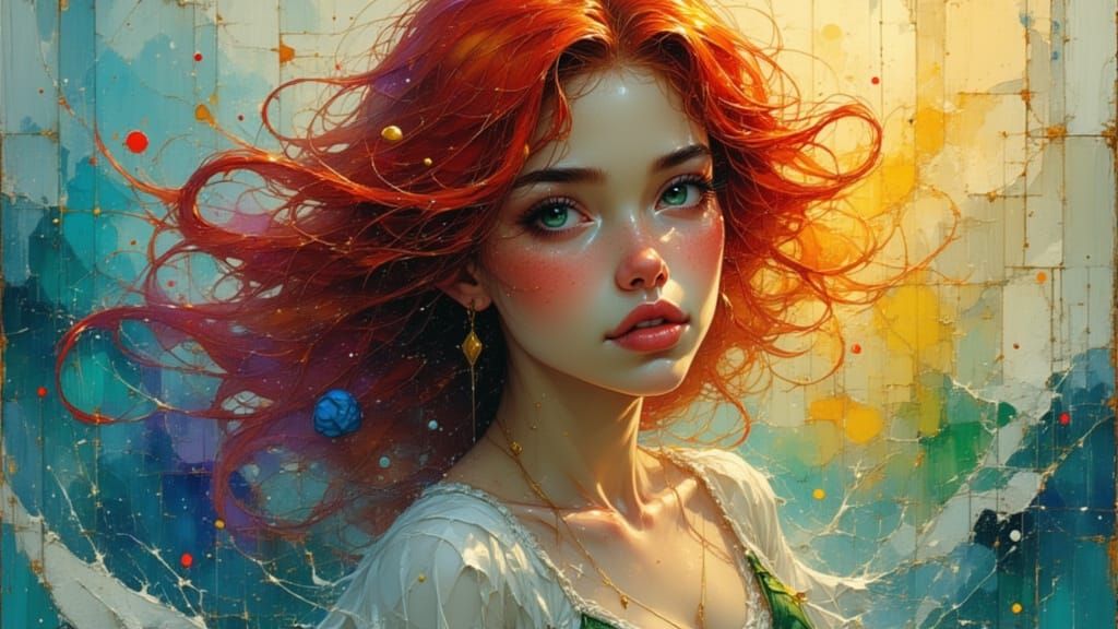 Mermaid Splash Art Concept in Hyperrealistic Style