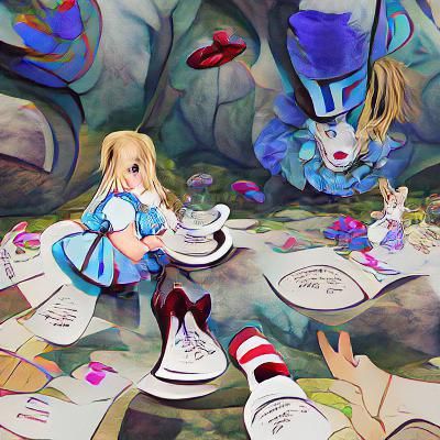 Alice in Wonderland Inspired AI Art