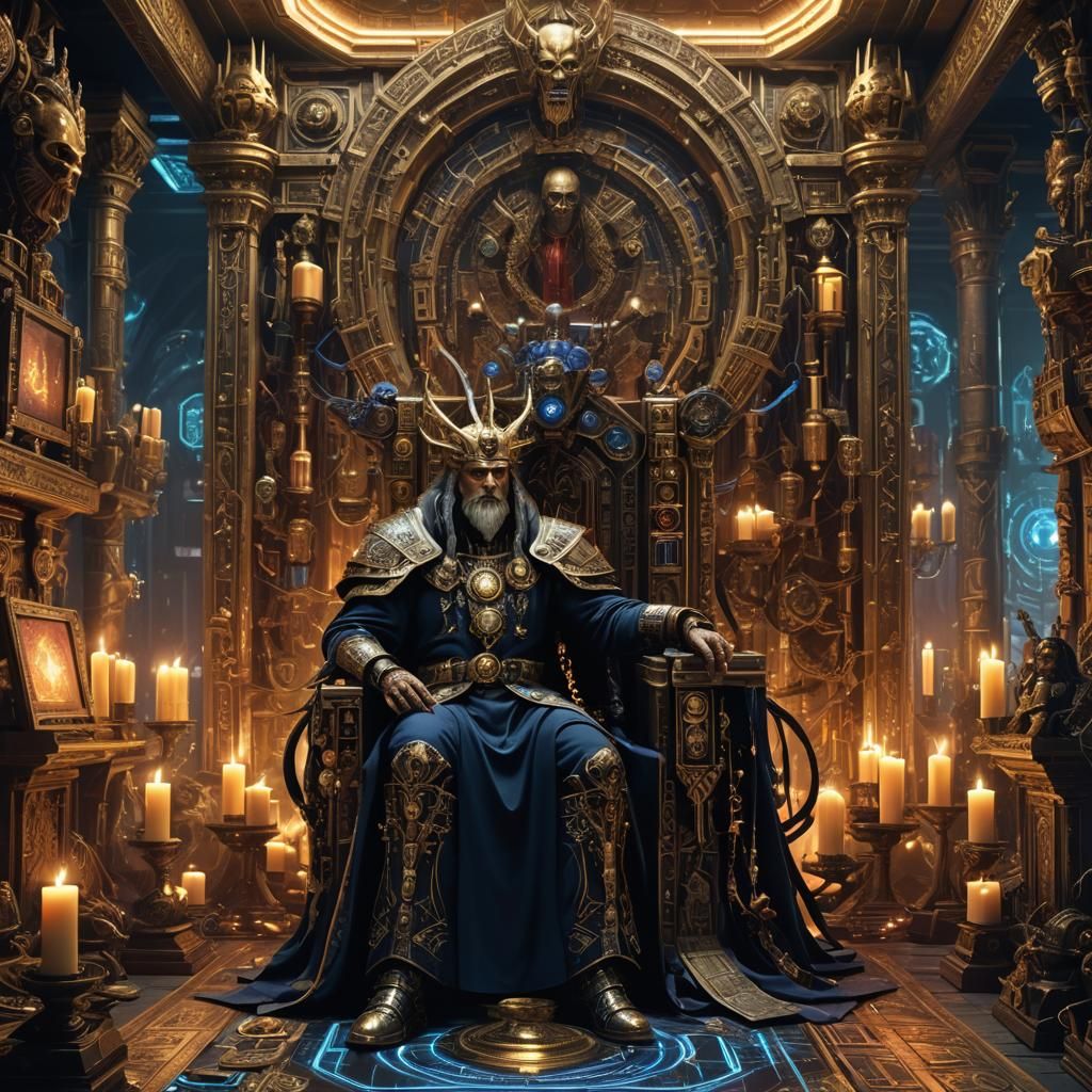 ChatGPT as God Emperor: Ornate Matte Painting
