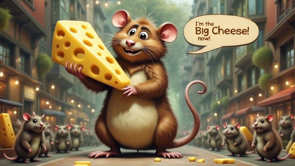 Giant Furry Rat Declares Cheese Supremacy