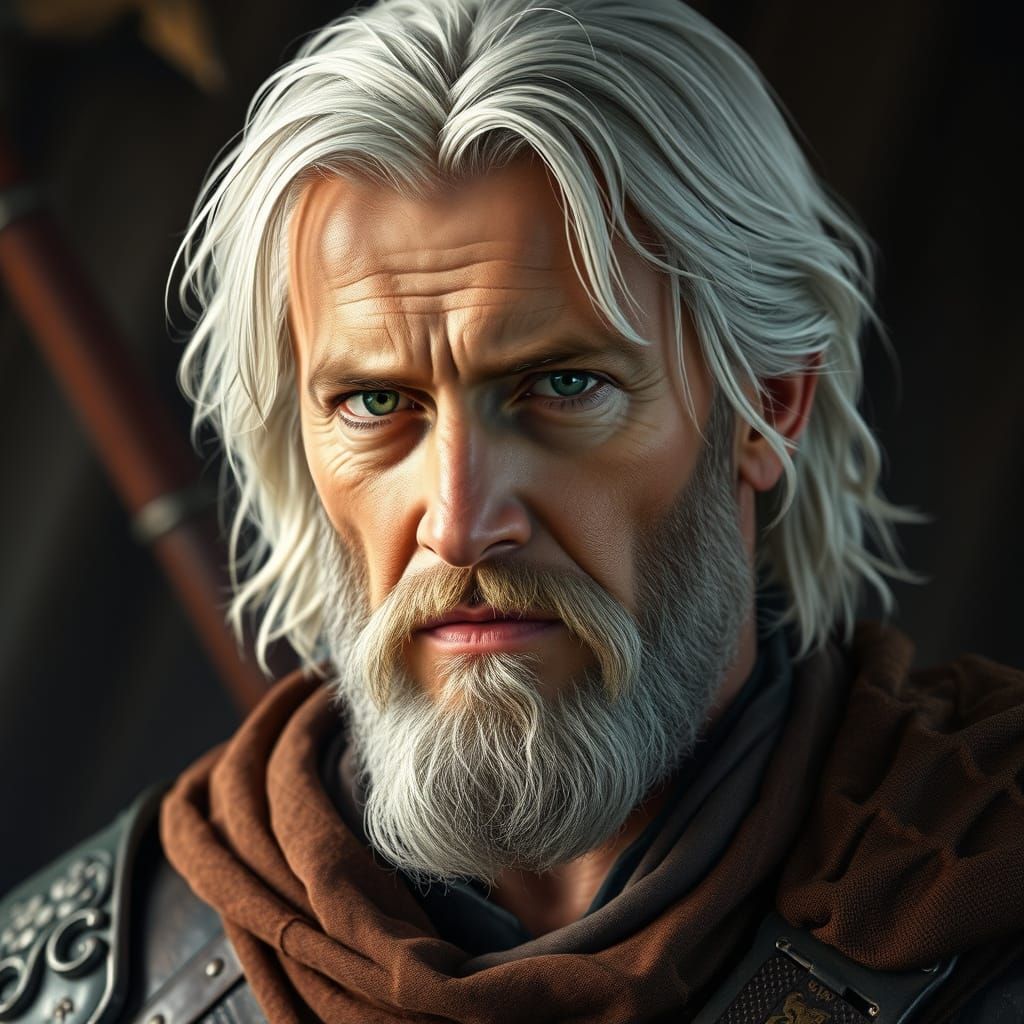 Epic Arthurian Captain in Vibrant, Hyperdetailed Style