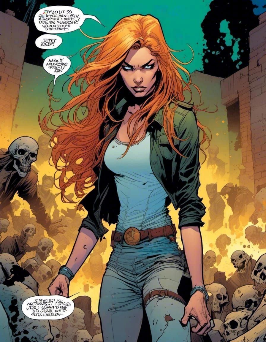 Feline Teenager in Comic Book Panel Art