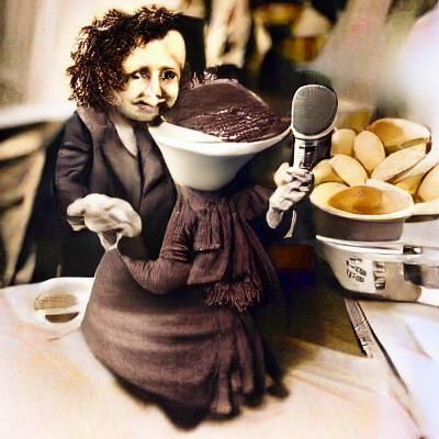 Edith Piaf Makes Pudding: Hyperrealistic 1900s Photo