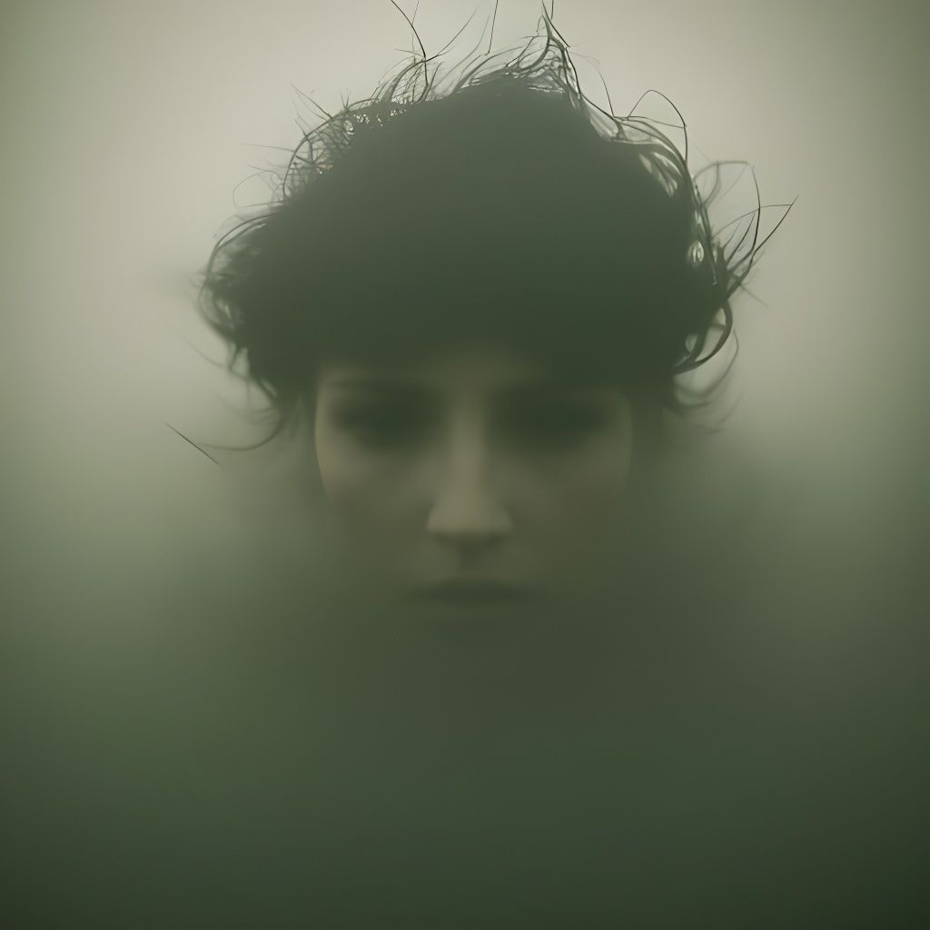 Ethereal Figure Emerges from Morning Fog