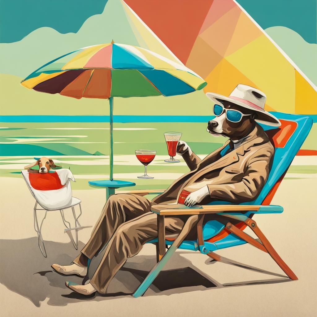 Flying Saucer Abducting a Chilling Cow: Abstract Art