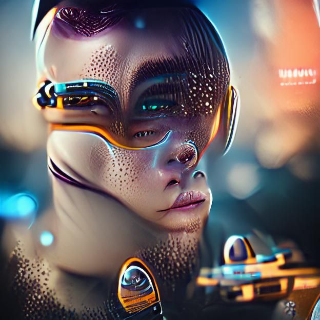 Futuristic Human Concept Art in Sci-Fi Style