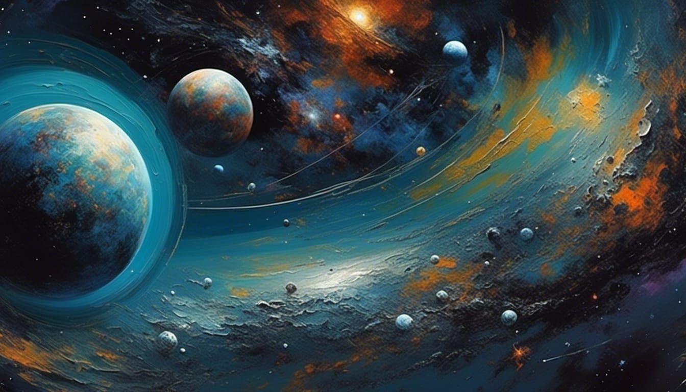 Epic Cosmic View of Jupiter and Saturn