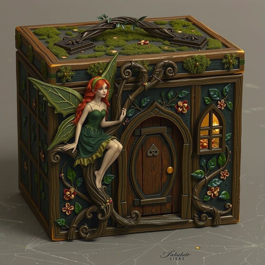 Fairy Treehouse Gift Box in Candy Art Style