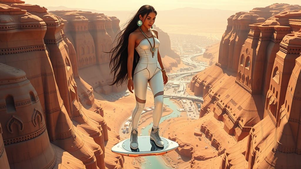 The Navajo Nation, in a futuristic community, deep in a dese...