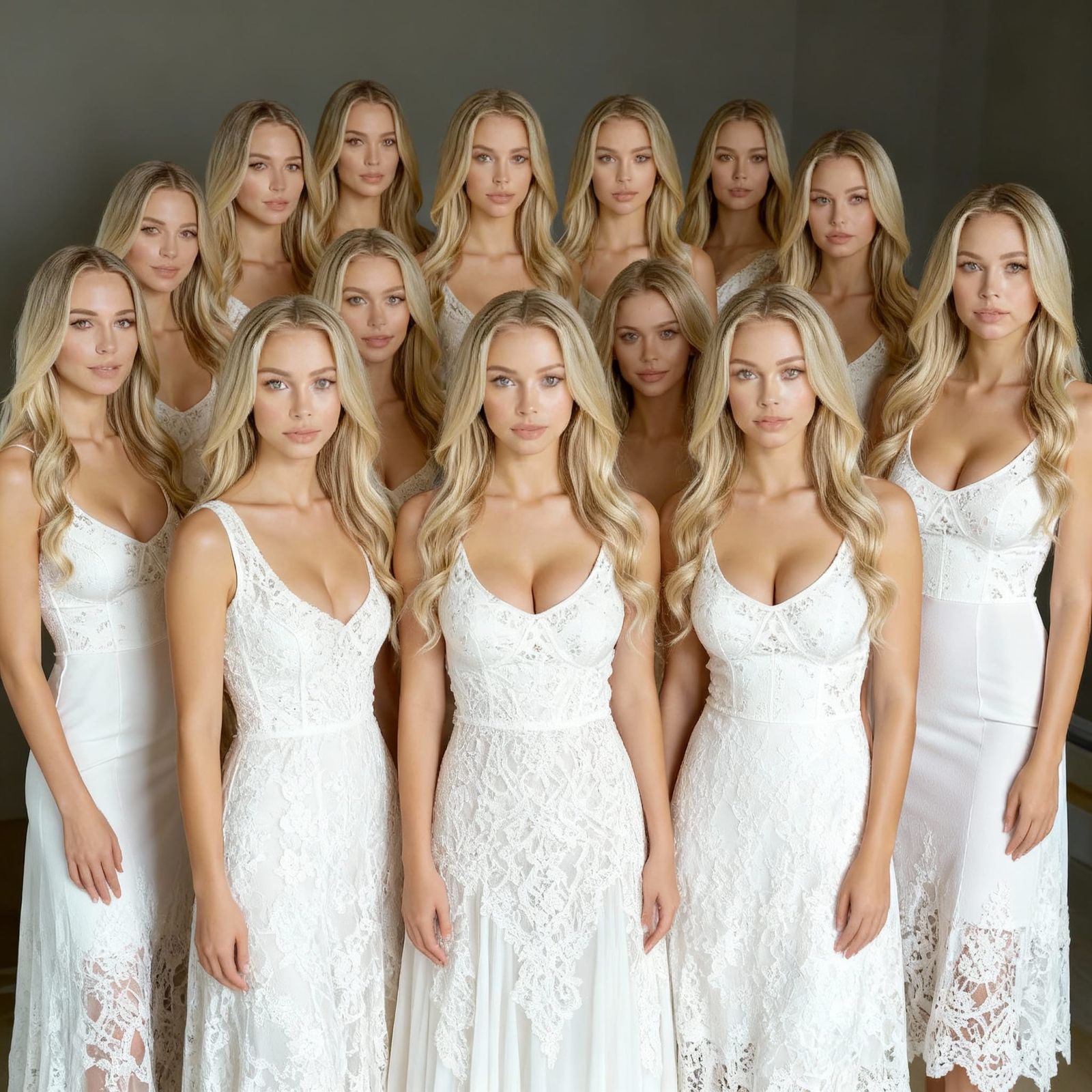 Fifteen Diverse Women Posed in a Studio Portrait