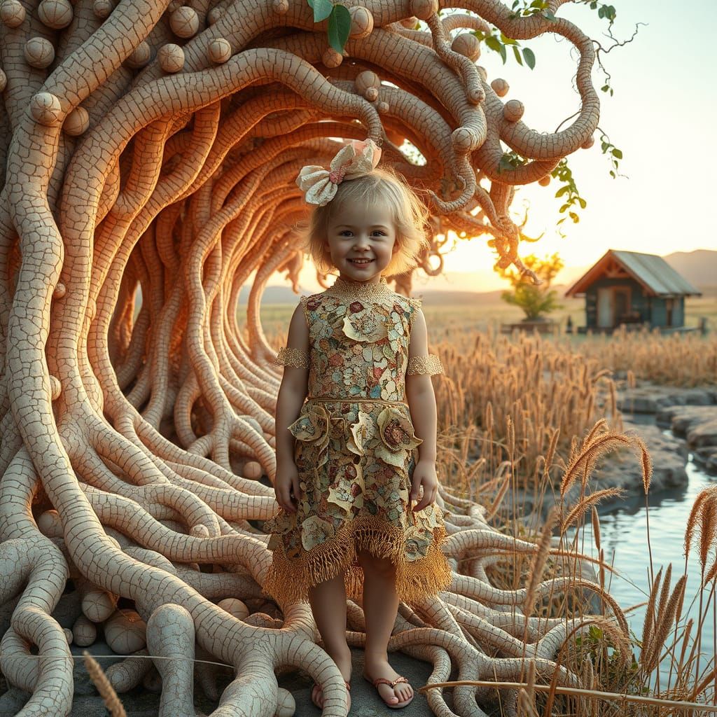 Child Model in Postmodern Biopunk Landscape