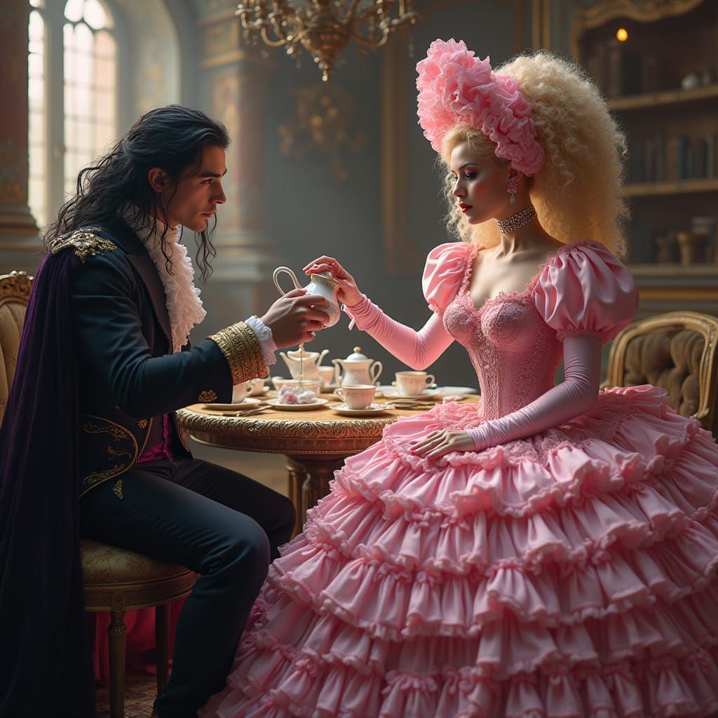 Regal Vampire King and His Sissy Princess in a Dark Fantasy ...