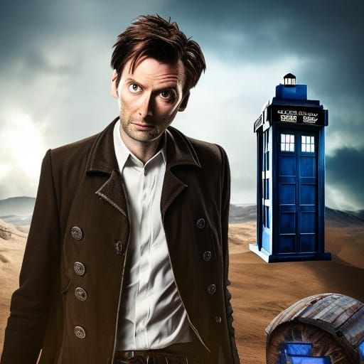David Tennant as Doctor Who: Digital Matte Painting