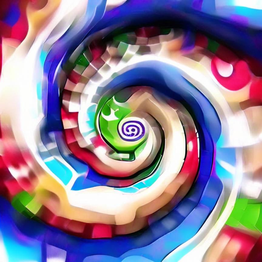Hypnotic Psychedelic Spiral Abstract Art
