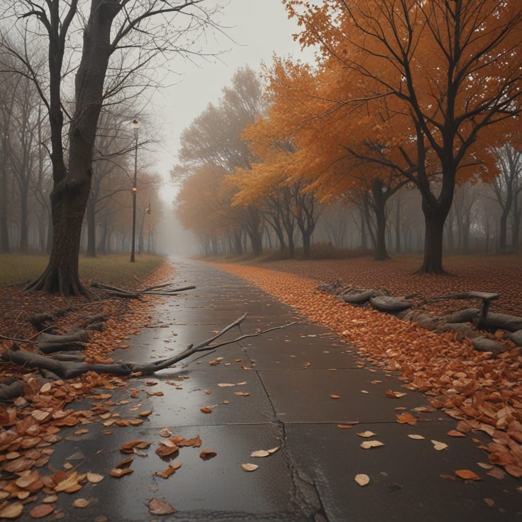 Desolate Autumn Landscape Captures End of Marriage