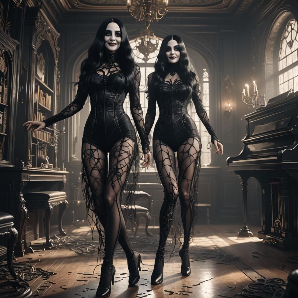 Wednesday Addams in Sci-Fi Mansion