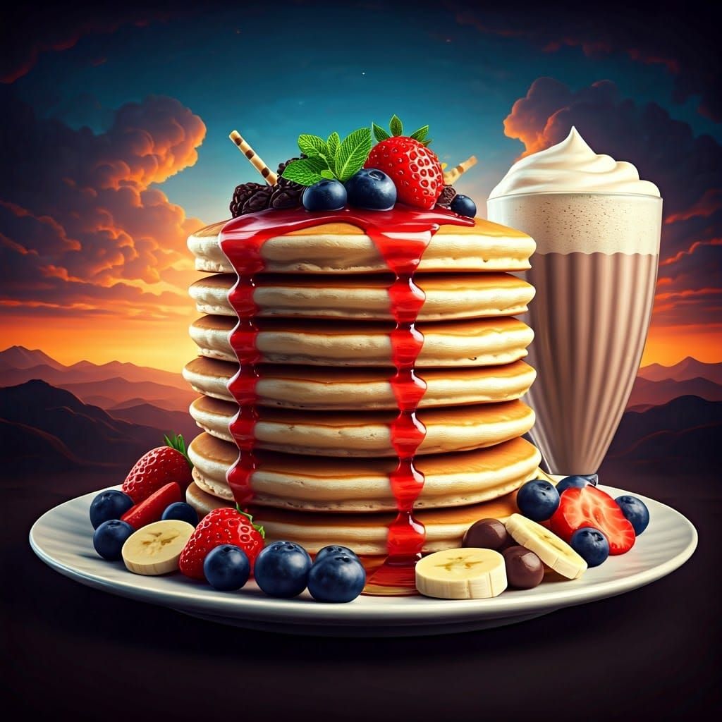 Pancake Dreamscape in Fantasy Concept Art Style