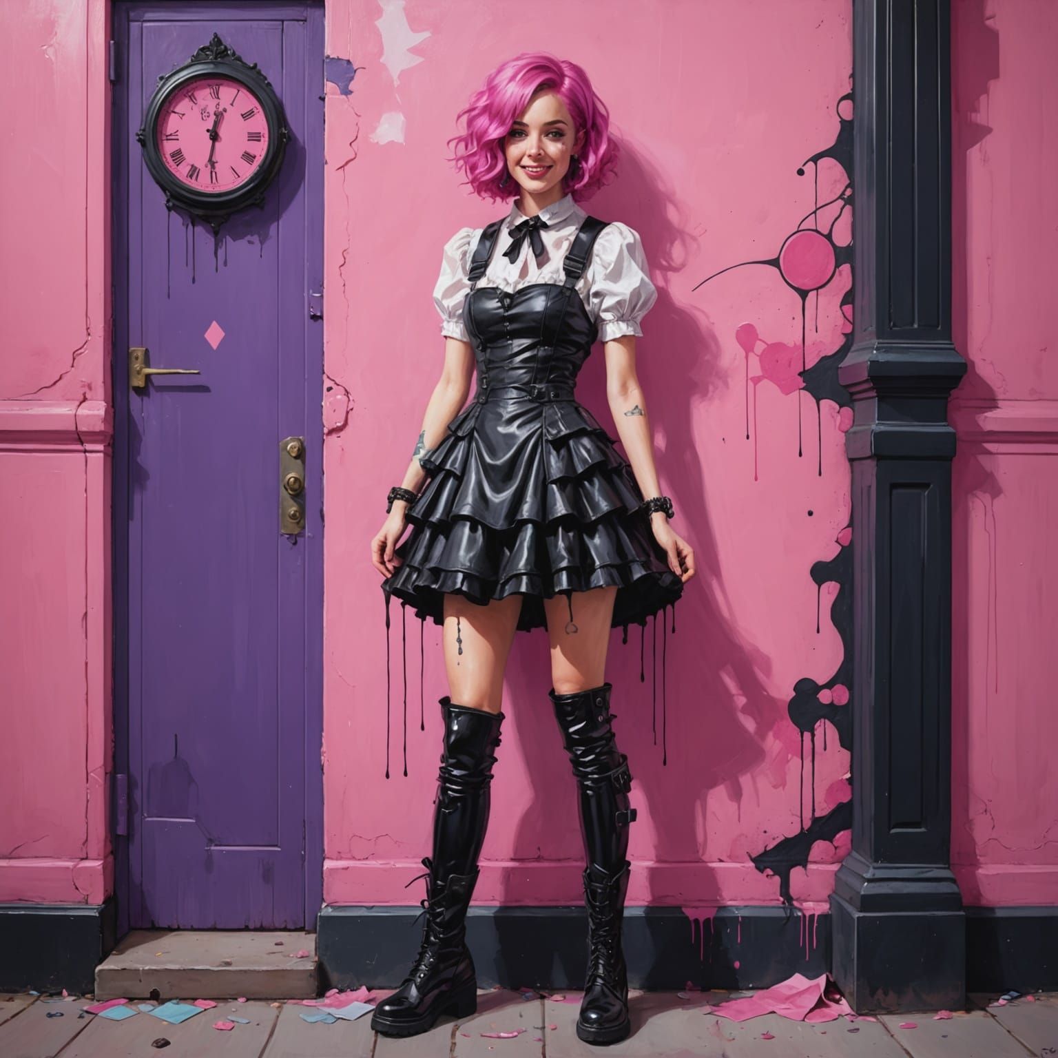 Graffiti Goddess in Vibrant Pink