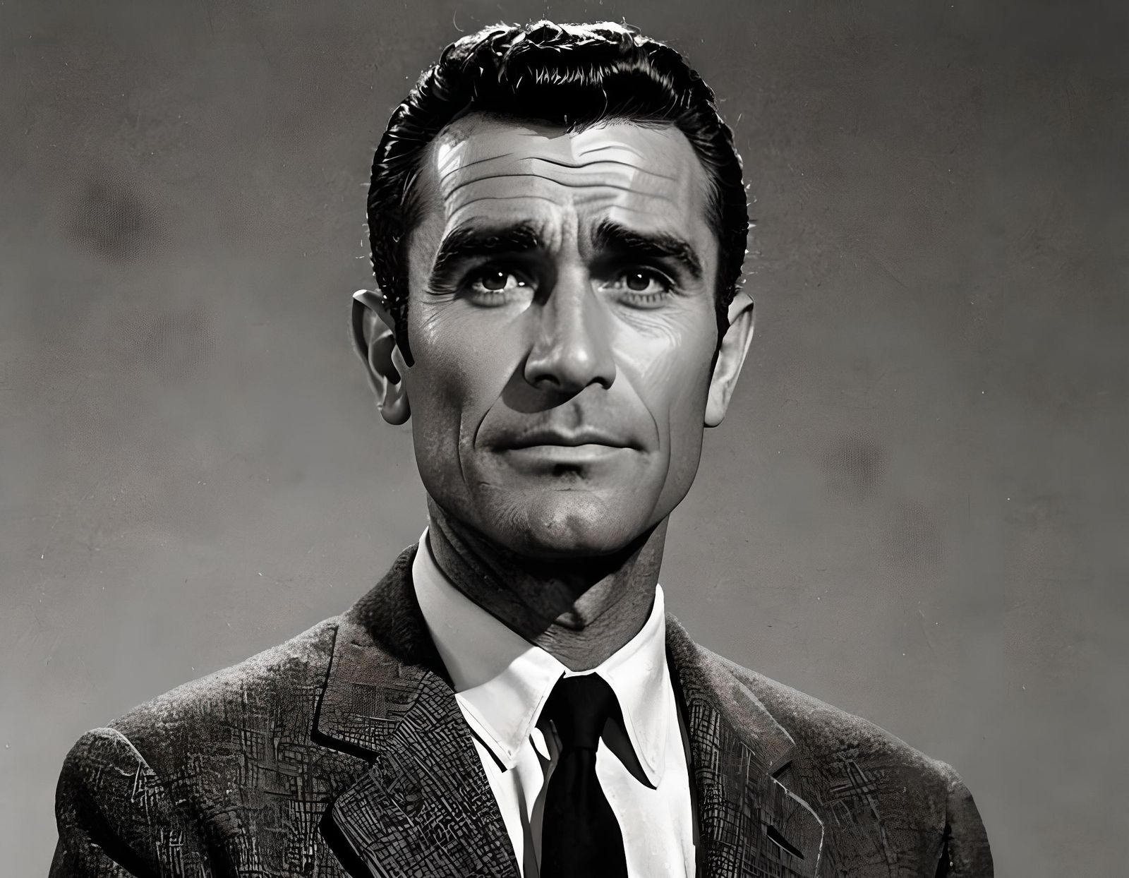 Rod Serling in Twilight Zone Style, Black and White