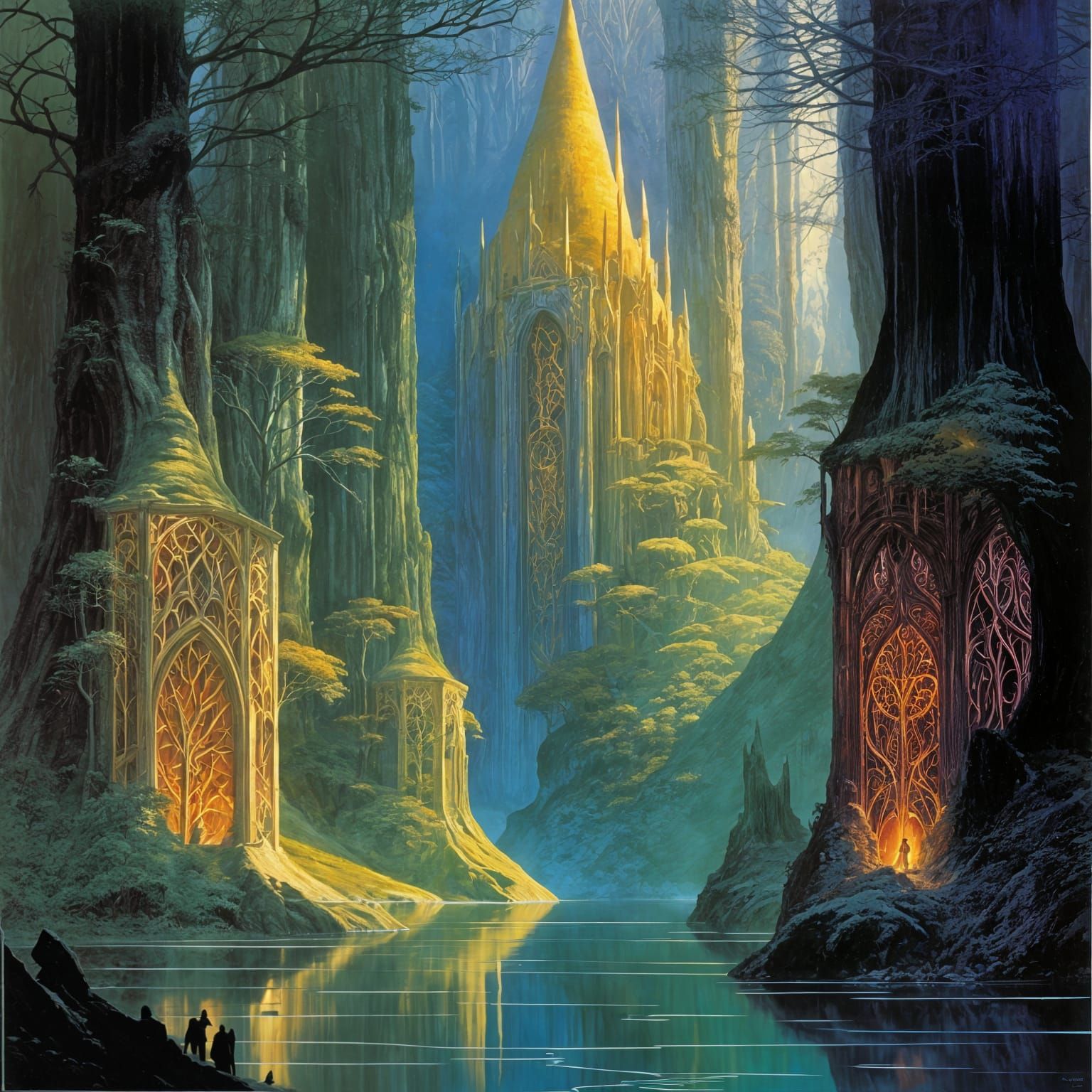 Lothlorien: A Deeply Colored Fantasy Realm