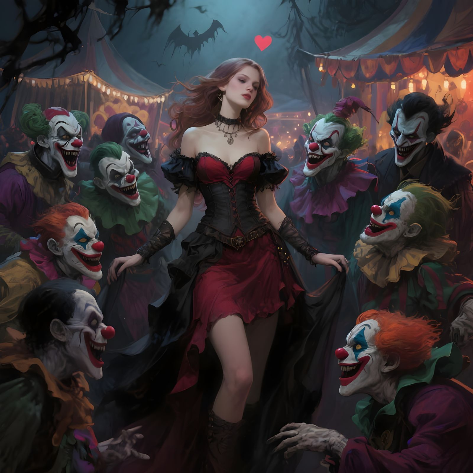 Sinister Carnival: Illustration in Royo and Rosiński Style