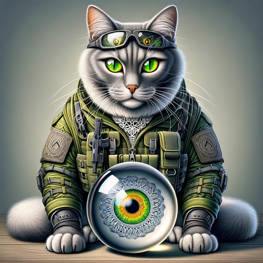 Mysterious Haitian Cat in Tactical Gear Exudes Power and Eni...