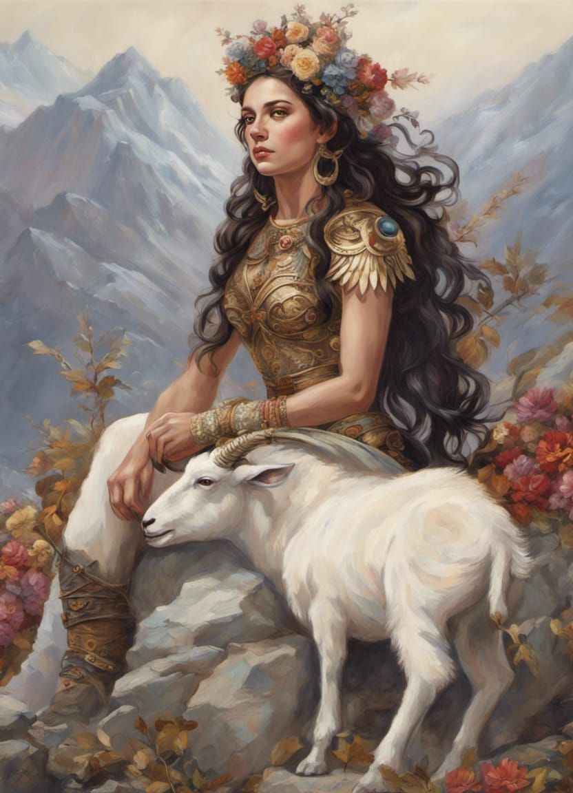 Greek Princess and Mountain Goat