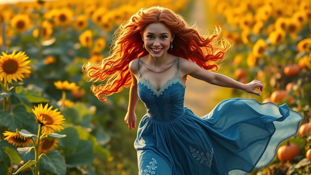 Merida Runs Through a Hyper-Realistic Vegetable Field