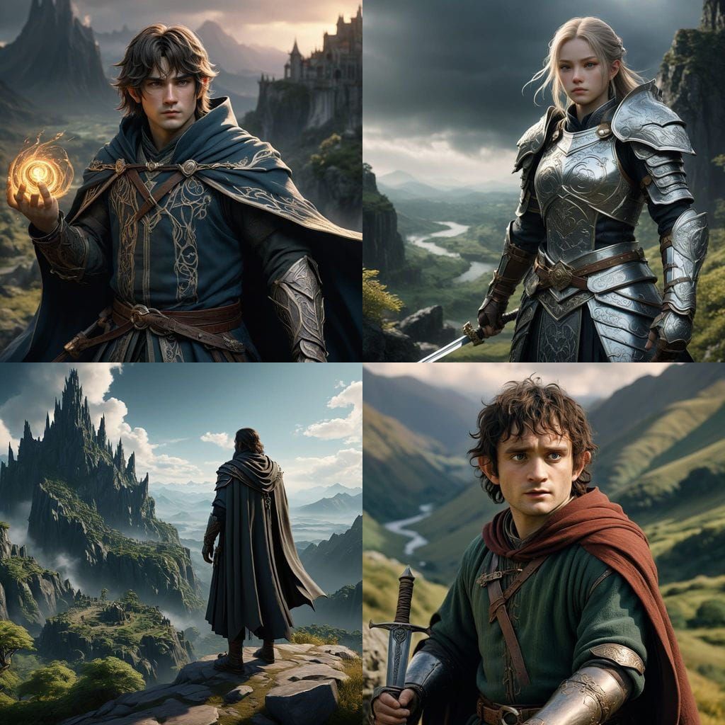 Epic Fantasy Lord of the Rings Scene in Stunning 3D Anime Ar...