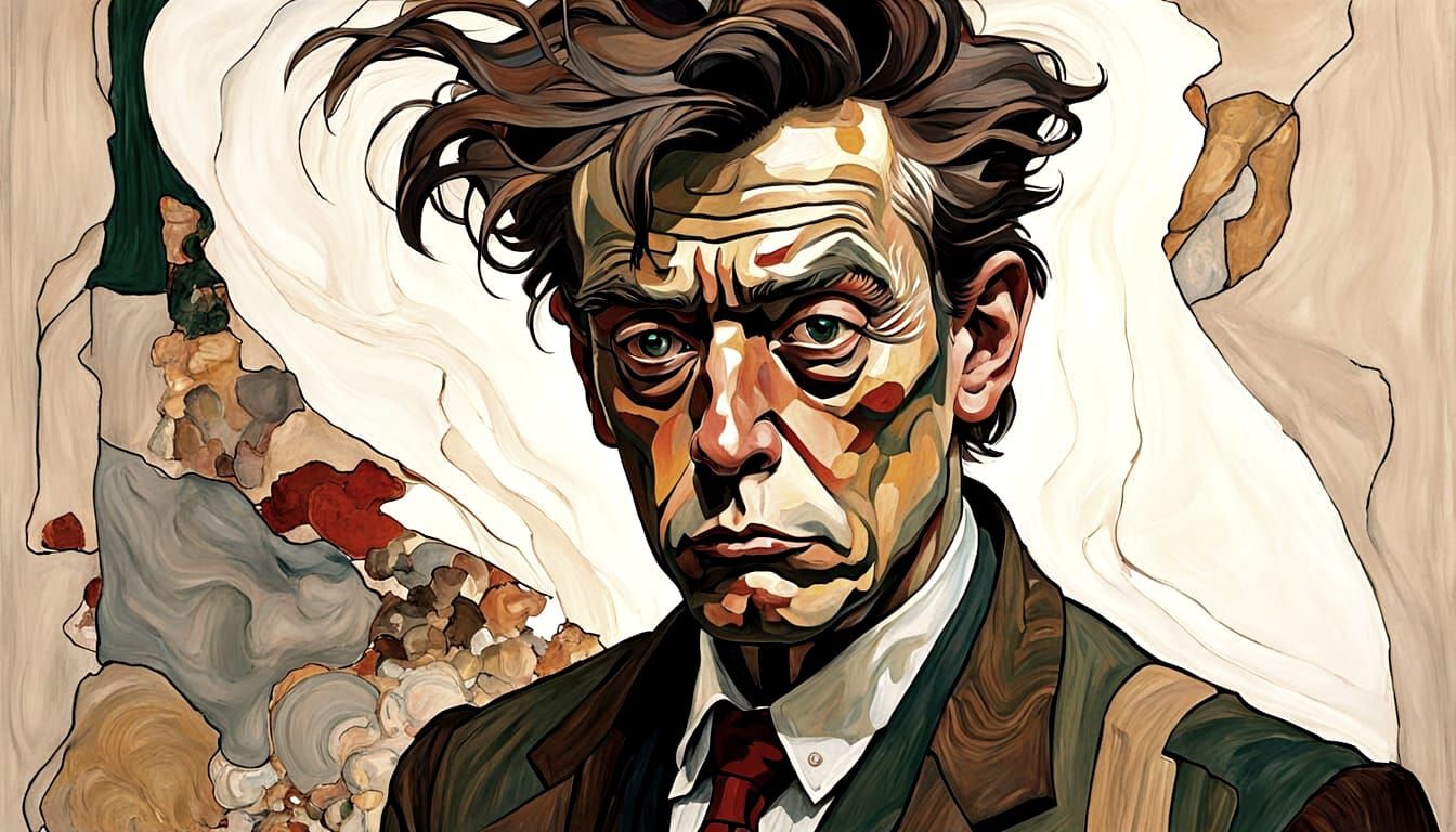 by Egon Schiele:: Youthful portrait of a future President.