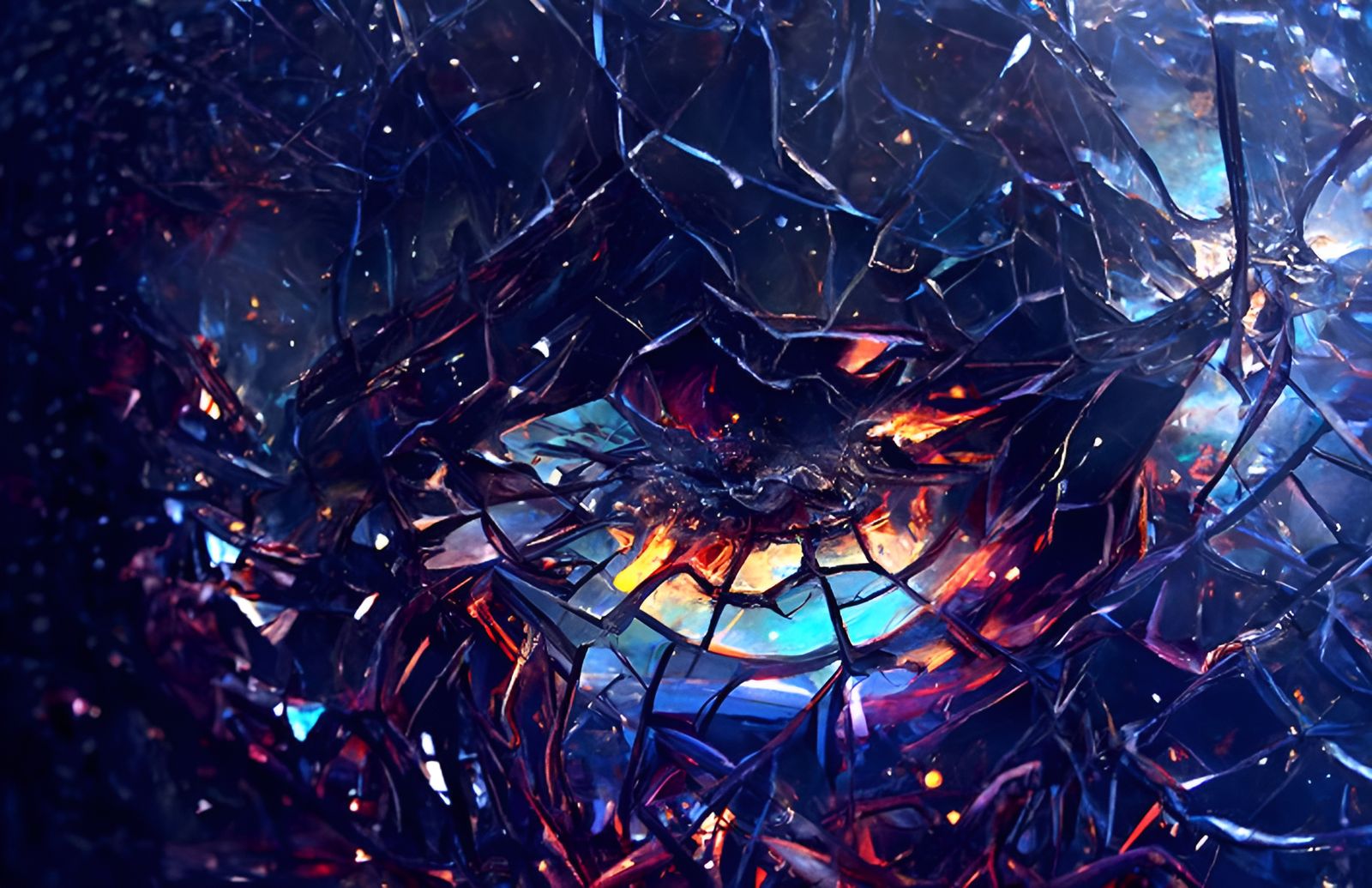 Cosmic Volcanic Eruption Reflected in Shattered Mirror