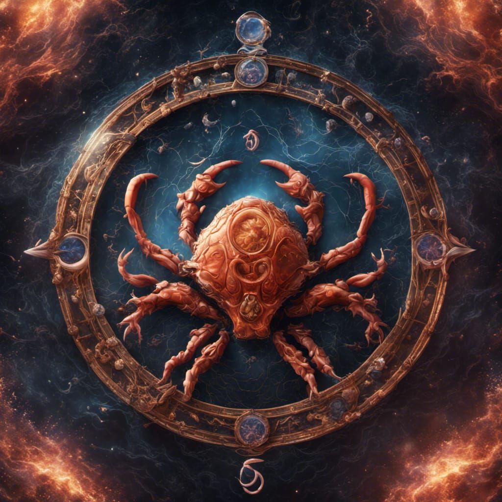 Cancer Zodiac Sign in Detailed Matte Painting