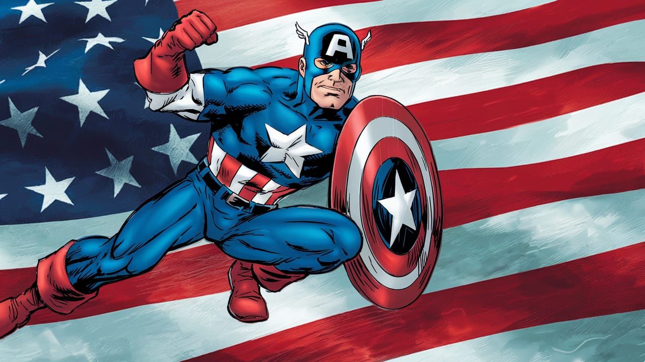 Captain America Celebrates The 4th of July!