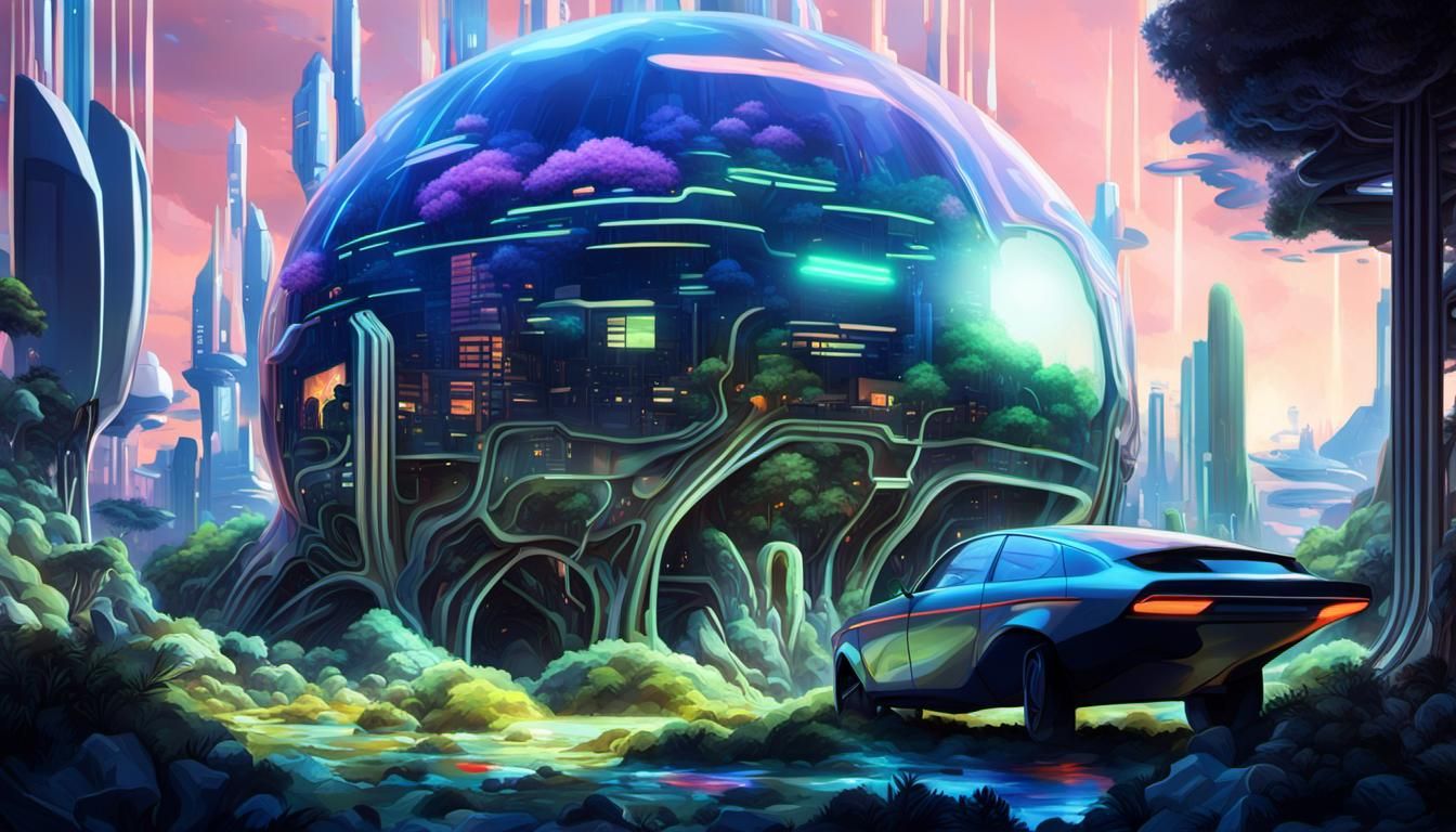 Synthetic Lifeforms on Artificial Planet: Digital Matte Pain...