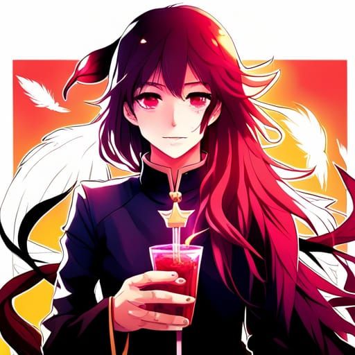 Anime Empress with Tomato Ketchup in Manga Style