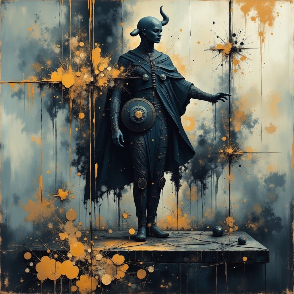 Dramatic Abstract Battlefield in Cinematic Film Style