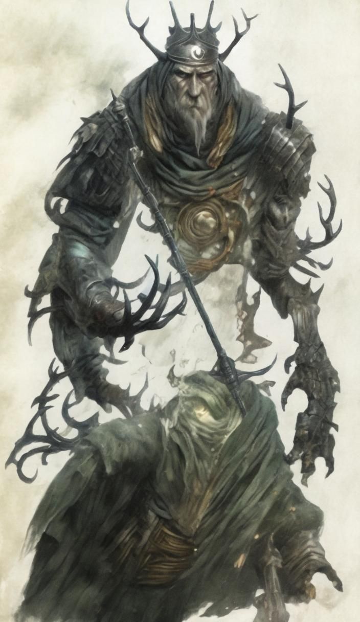 Iced Druid Lich with Antler Crown