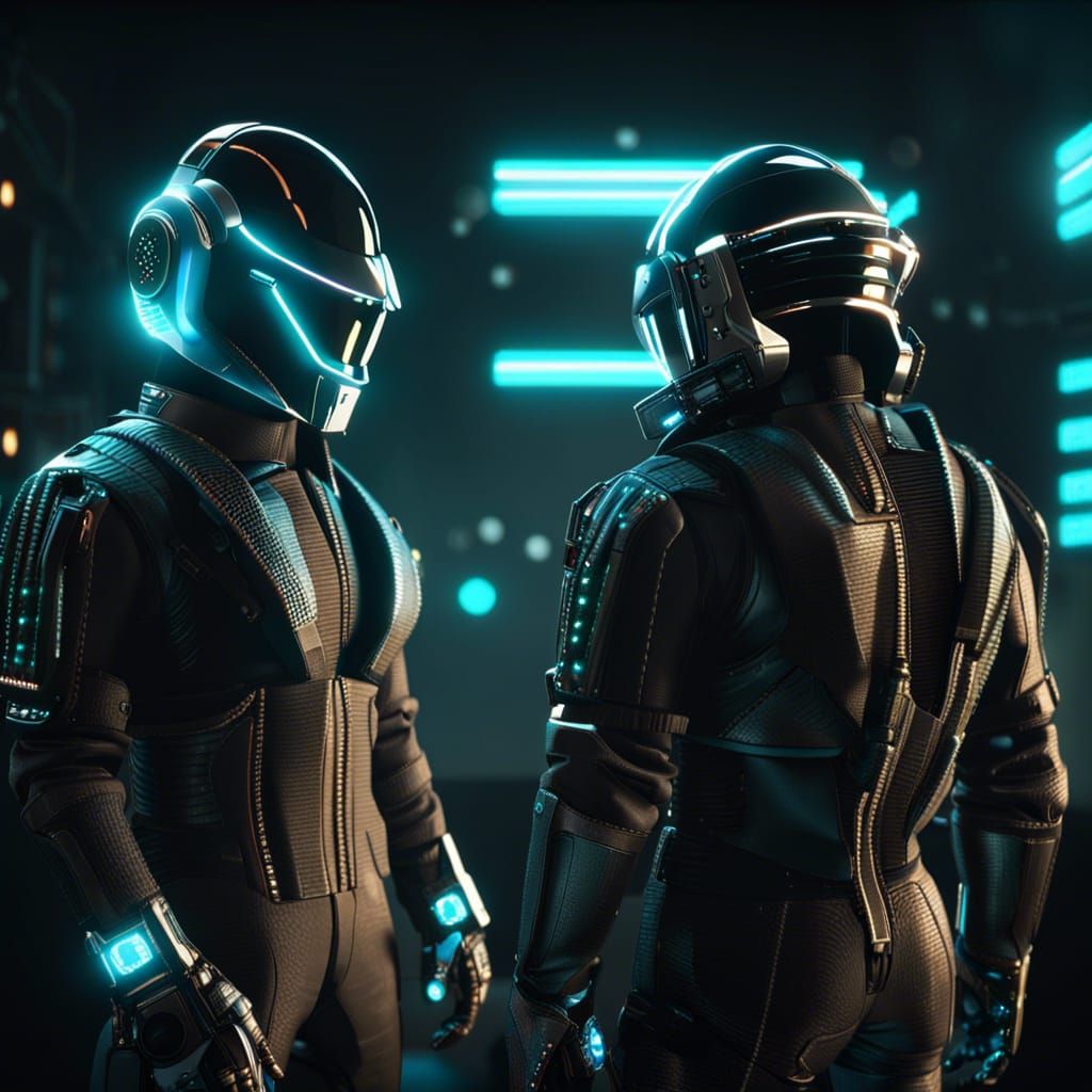 Daft Punk in Dead Space: 3D Game Scene