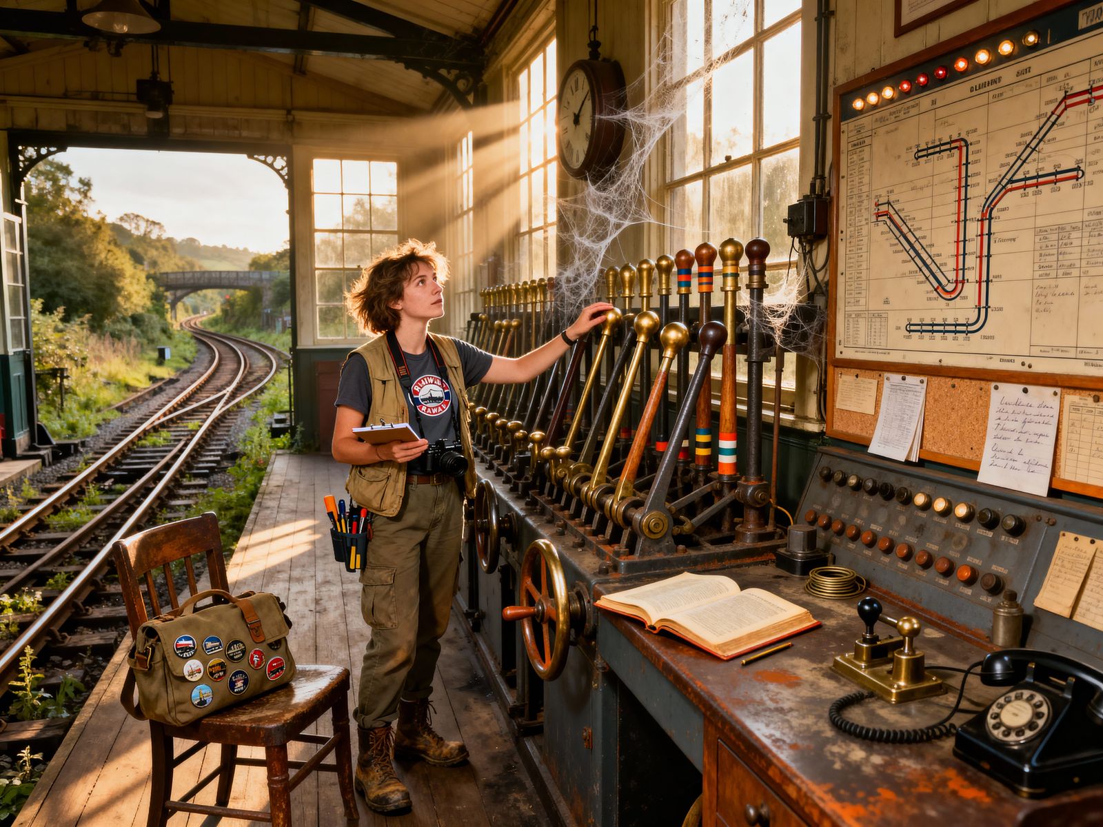 Railway Historian Explores Vintage Signal Box