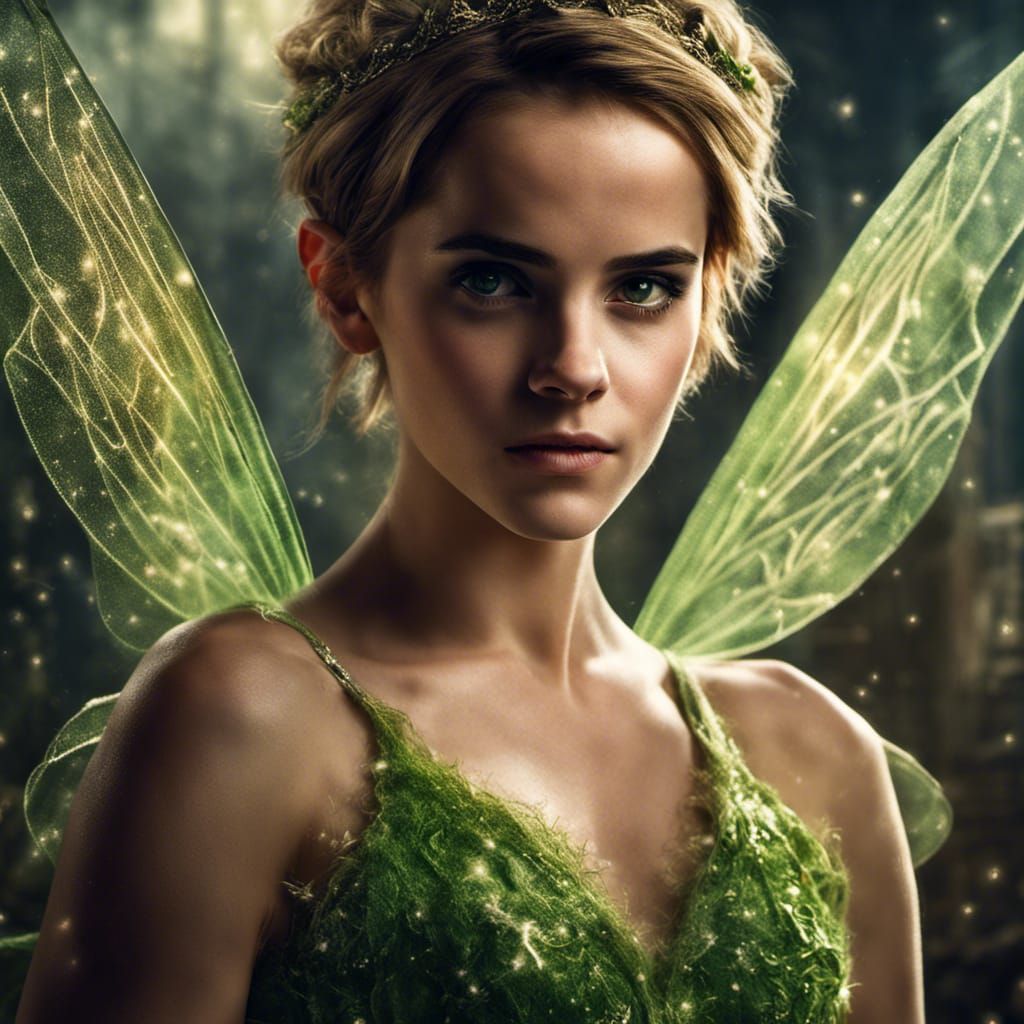 Emma Watson as Tinkerbell: Hyperrealistic Portrait