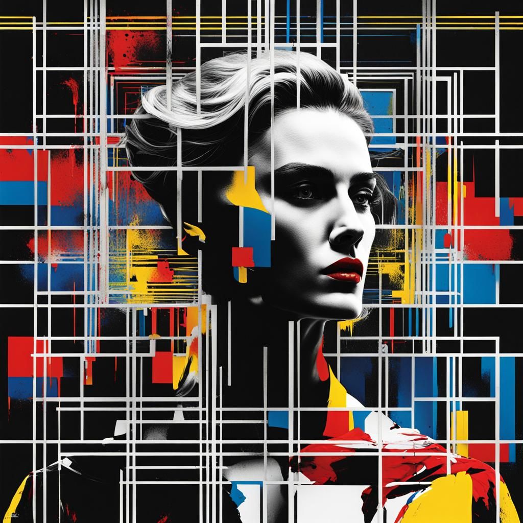 Pop Art and Photo Fusion in Helmut Newton Style